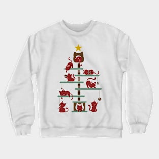 Christmas Tree - House Cats Crewneck Sweatshirt